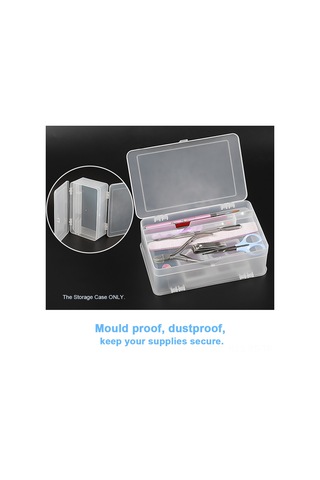 Reedark Pp Malzeme Nagel Çalışma Kutusu, İki Katlı Şeffaf Kapaklı, Tüm Nagel Aletlerini Ve Kozmetikleri Güvenli Saklama Kutusu