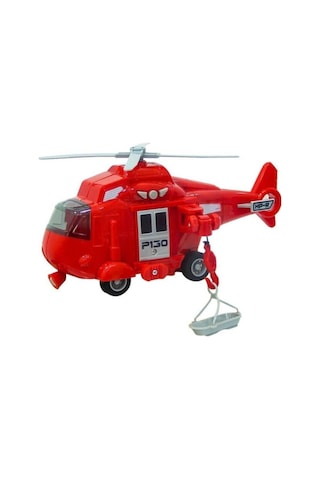 Maxx Wheels 1:20 Sesli ve Işıklı Kurtarma Helikopteri Kırmızı