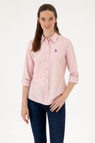 U.S. Polo Assn. Kadın Pudra Uzun Kollu Basic Gömlek 50316711-VR042