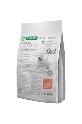 Superior Care Beyaz Tüylü Köpekler İçin Tahılsız Somonlu Küçük Irk Köpek Maması 1,5 Kg