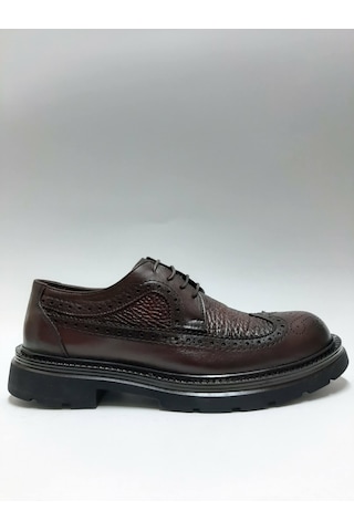Zeybek Ayakkabı Zeybek Hakiki Deri Moliere Model Kahverengi Hafif Bağcıklı Kalın Taban Erkek Ayakkabı C-86911161876zybk