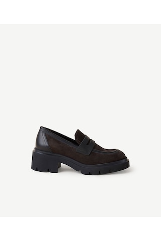 Yargıcı Süet Yüksek Taban Loafer 26kkay4056x 208 Kahverengi