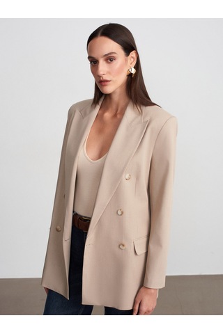 Dilvin 60799 Blazer Ceket-bej