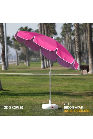 Pembe Plaj Şemsiyesi 200 Cm Ø