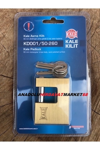 Kale 60Mm Çelik Asma Kilit Kayar Milli Pirinç Çelik Asma Kilit