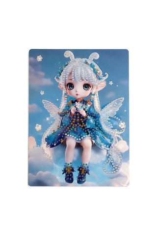 5d Elmas Taş İşleme Kiti Tablo 15x20 Cm Anime Kızı Elf Diamond Painting