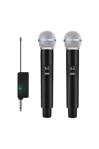 Kablosuz Şarkı Mikrofonu 6.35mm Amfi Hoparlör İçin 600 Hz İla 800 Khz Tak Ve Çalıştır Kablosuz Mikrofon Dış M