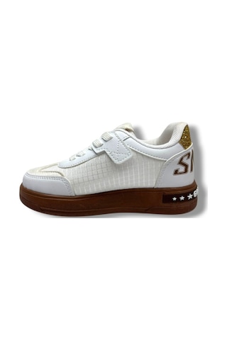 Pro Kids 5006-26 Anorak Simli Yıldız Desenli Kız Çocuk Sneaker Beyaz
