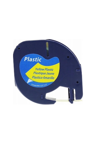 Puun DYMO LetraTag 59423 PLASTİK SARI ETİKETE SİYAH (S0721620) (1