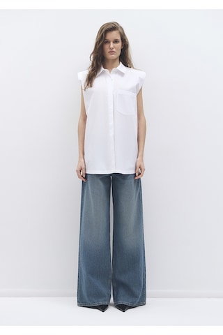 Mavi - Beyaz Kolsuz Gömlek 1211079-620 Beyaz