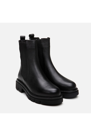 Hotiç Hakiki Deri Siyah Kadın Düz Bot 01boh298830a100 Siyah-black Siyah