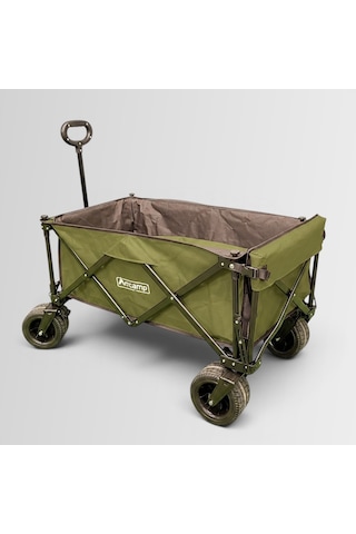Orcamp Out-2381 100 Litre Veloce Arkası Açılabilir Fren Sistemli Katlanır Kamp Vagonu - Plaj Yük Taşıma Ve Kamp Arabası