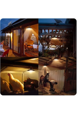 Güneş Enerjili Su Geçirmez 2 Ampullu Sarkıt Bahçe- Çardak Aydınla