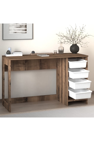 Hero Modern Çalışma Masası - 120 Cm Antik Ceviz