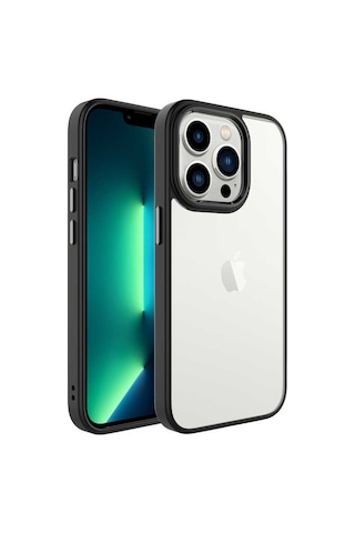 Apple Uyumlu iPhone 14 Pro Max Kılıf Kamera Çıkıntılı Nikelaj Hassas Tuşlu Arkası Cam