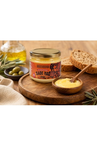 Hasmandıra %100 Doğal İnek Sütünden Sade Yağ Ghee 300 G X 2 Adet Cam Kavanoz