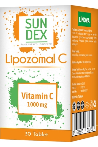 SUNDEX Lipozomal C 1000 mg 30 Tablet