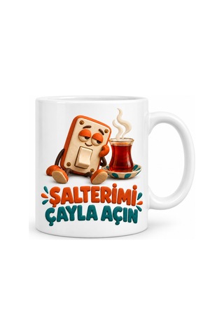 Kahveci.store Şalter Molası Tasarımlı Porselen Kupa - Model 771 22