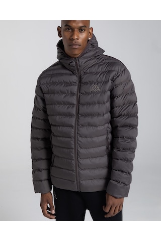 Kappa Logo Rina Puffer Erkek Kahverengi Regular Şişme Mont