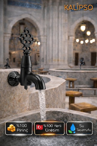 Kalipso Osmanlı Hamam Musluğu Siyah