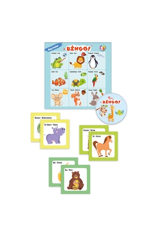 Bingo- Tombala Oyunu \ Hayvanlar Ve Yiyecekleri -animals And Their Food