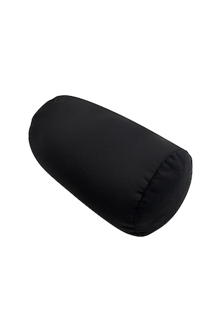 Symbee Siyah 30x16cm Silindirik Ym-110 Köpük Tanecikli Yastık: Bel Ve Boyun Desteği, Ev Ofis Araç Uçak Kullanıma Uygun Diğer
