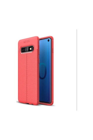 Galaxy S10 Plus Kılıf Zore Niss Deri Desenli Silikon Kılıf