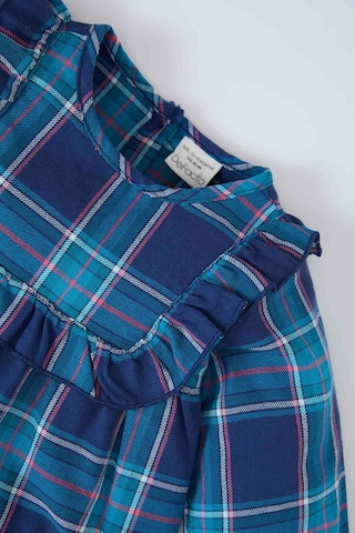 DeFacto Kız Bebek Kareli Uzun Kollu Flanel Elbise D7427A524WNNV256 Lacivert