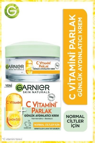 Garnier Günlük Koruyucu Yüz Güneş Kremi SPF50+ 40 ML + C Vitamini Parlak Süper Aydınlatıcı Serum 30 ML + Nemlendirici Jel