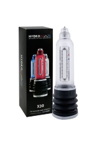 Hızlı Express Bathmate Hydromax X30 Kemerli Sulu Vakum Penis Pompası Şeffaf