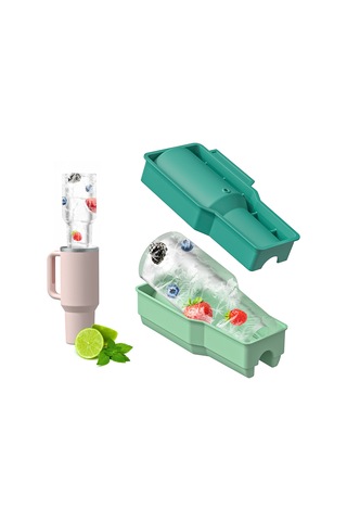 Geeksen Buz Küpü Kalıbı Stanley Buz Küpü Hızlı Dondurma Buz Küpü Kalıbı Kolay Çıkarma Buz Küpü - Entegre Yeşil Açık Yeşil