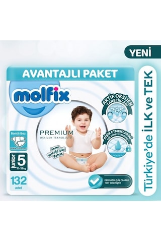 Molfix Premium Avantajlı Paket 66'lı x 2 132Adet PKT.MOLFIX.104 5 Numara