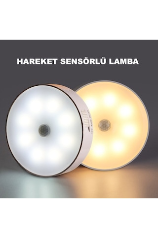 Dailylink Usb Şarjlı Gece Lambası Iki Renkli Pır Hareket Sensörlü