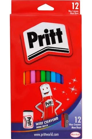 Pritt Mum Pastel Boya Crayon Karton Kutu Silinebilir 12 Renk  1433