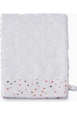 Uygun Bebe Bebek Havlu Banyo Kesesi Kalpler Beyaz - Beyaz