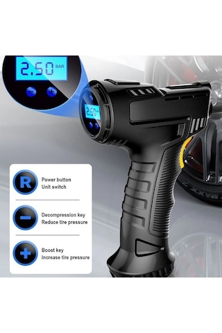 Didadodo Kablolu Dijital Araç Hava Pompası 120w Lastik Şişirme Kompresörü Ekipmanı