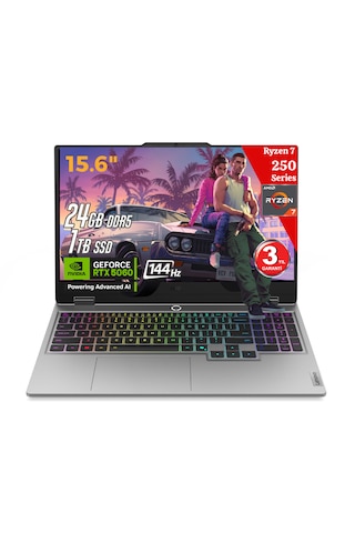 Lenovo LOQ 15AHP10 83JG006FTR-241 Ryzen7 250 24 GB 1 TB SSD RTX5060 15.6" Free Dos Dizüstü Bilgisayar