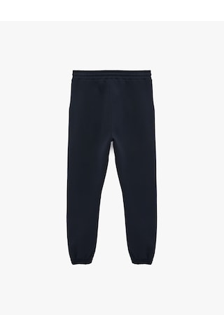 Koton Lastikli Paça Cepli Şardonlu Beli Bağcıklı Jogger Spor Eşofman Altı Lacivert 6sam40069nk