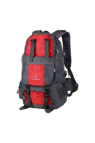 Lemestar Kırmızı 50l Su Geçirmez Nylon Bisiklet Çantası, Ergonomik Omuz Kayışlı, Çok Bölmeli, Yürüyüş Kamp Seyahat Sırt Çantası Çok Renkli