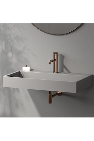 Teska E 5529 Arte Leo L Lavabo Bataryası Rose Gold