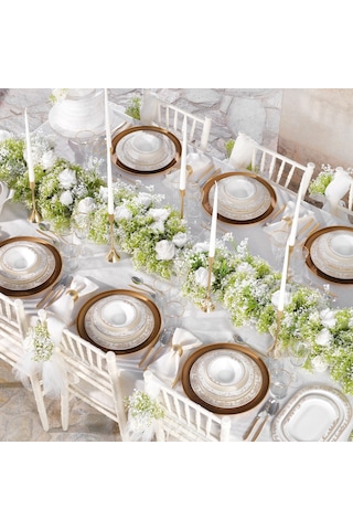 Schafer Tılsım Bloomfest Yemek Takımı 60 Parça-gold