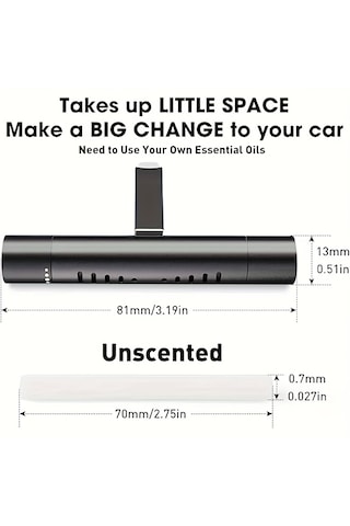 Pratikus Şık Aromaterapi Araç Kokusu Klipsli, Kokulu Çubuklu, P
