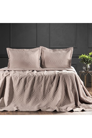 Schafer Glamour Yatak Örtüsü Seti- 3Parça- Bej
