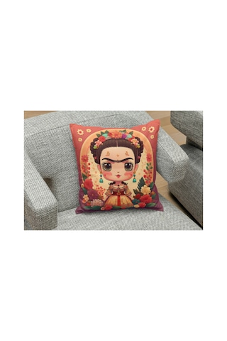 Özgür Ve Sevimli Kadın Desenlı Kare Yastık Kılıfı Çok Renklı Özgür Ve Sevimli Kadın Desenlı Kare Yastık Kılıfı Çok Renklı