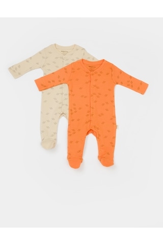BabyCosy Organik Modal Fil Baskılı 2 Li Patikli Tulum 001