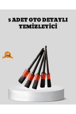 Araç Detay Temizlik Fırçası 5 Li Set Çizmeyen Kıl Çok Yönlü Kullanım