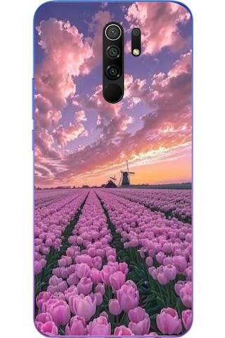 Redmi 9 Uyumlu Lale Bahçesi Baskılı Silikon Kılıf Renkli Redmi 9 Uyumlu Lale Bahçesi Baskılı Silikon Kılıf Renkli