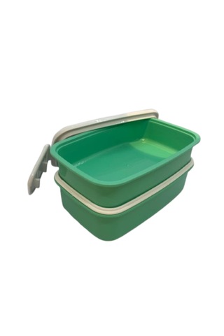 Ark Beslenme Kutusu Plastik 2 Katlı Yeşil