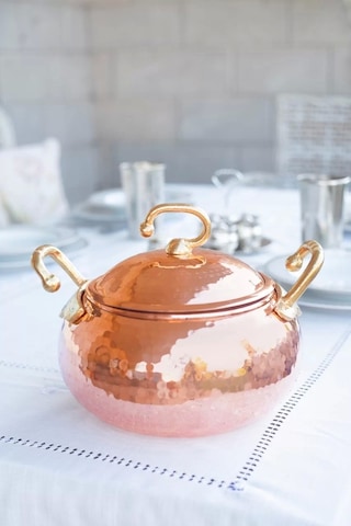 Bakır Tencere Seti Tombul Model