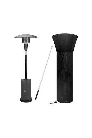 Geeroyoo 210d Oxford Su Geçirmez Isıtıcı Kılıfı, Uv Ve Yırtılmaya Dayanıklı, Zıpkılı Ve Çekmeceli, Bahçe/çatı Isıtıcıları İçin 226x85x48cm Siyah